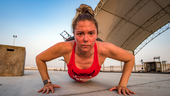 Woman doing a push-up